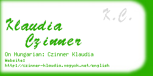 klaudia czinner business card